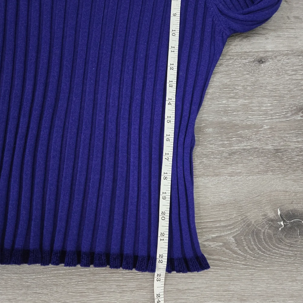 Vintage Y2K Purple Ribbed Knit Sweater